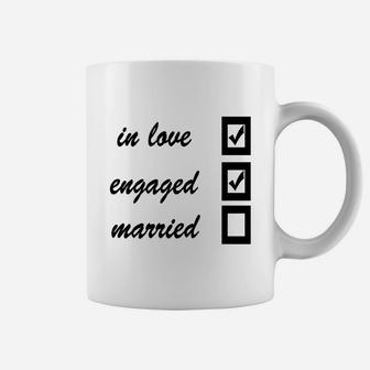 In Love, Engaged, Married T-shirts Coffee Mug - Seseable