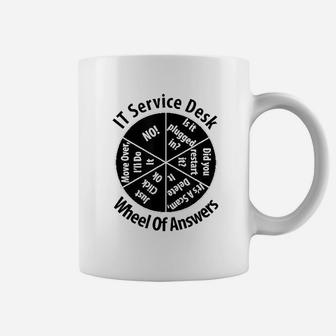 It Service Desk Wheel Of Answer Gift Information Technology Coffee Mug - Seseable