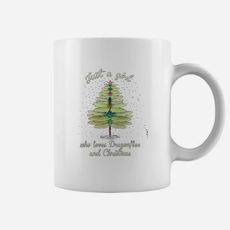 Just A Girl Who Loves Dragonflies And Christmas Coffee Mug - Seseable