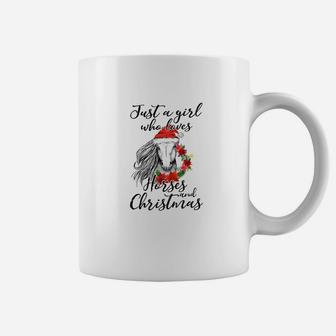 Just A Girl Who Loves Horses And Christmas Coffee Mug - Seseable