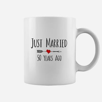 Just Married 50 Years Ago Husband Wife 50th Anniversary Gift Coffee Mug - Seseable