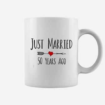 Just Married 50 Years Ago Husband Wife 50th Anniversary Gift Coffee Mug - Seseable