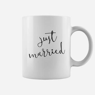 Just Married Gift For Bride Honeymoon Wedding Coffee Mug - Seseable