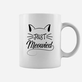 Just Married Ladies Women Wife Wifey Cat Best Gift Coffee Mug - Seseable