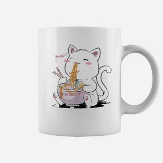 Kawaii Neko Cat Ramen Bowl Anime Otaku Japanese Noodles Coffee Mug - Seseable
