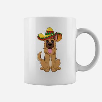 Kids Cinco De Mayo German Shepherd Dog Sombrero Coffee Mug - Seseable