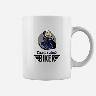 Kids Motorbike Boys Girls Daddys Little Biker Coffee Mug - Seseable