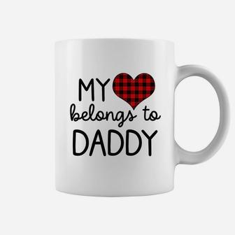 Kids My Heart Belongs To Daddy Baby Girl Outfit Daughter Coffee Mug - Seseable
