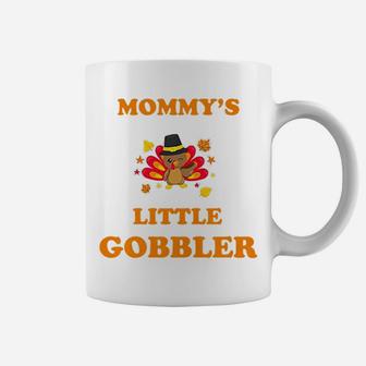 Kids Thanksgiving Mommys Little Gobbler Cute Kids Coffee Mug - Seseable