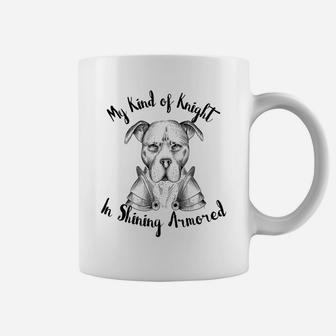 Knight In Shining Armor Pit Bull Dog Coffee Mug - Seseable