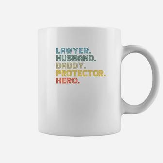 Lawyer Husband Daddy Protector Hero Fathers Day Gift Premium Coffee Mug - Seseable