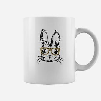 Leopard Bunny Easter Day Glasses Eggs Easter Coffee Mug - Seseable
