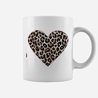 Leopard Heart Valentine's Day Love Blouse Coffee Mug - Seseable