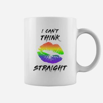 Lgbt Gay Pride I Can't Think Straight Coffee Mug - Seseable