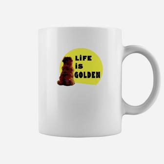 Life Is Golden Retriever Best Mom Dad Novelty Gift Coffee Mug - Seseable