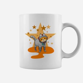 Little Cat Astronaut Star Funny Cartoon Pet And Pet Lovers Gift Coffee Mug - Seseable