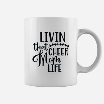 Living That Cheer Mom Life Coffee Mug - Seseable