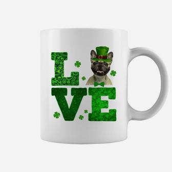 Love French Bulldog St Patricks Day Funny Dog Love Coffee Mug - Seseable