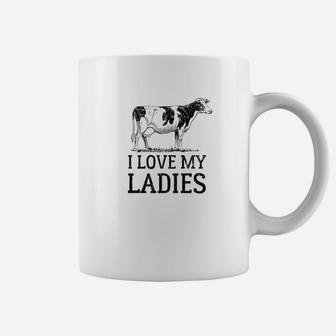 Love My Ladies Vintage Cow Dairy Farmer Gif Coffee Mug - Seseable