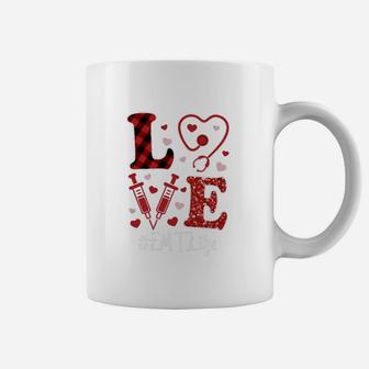 Love Nurse Valentine Emt, funny nursing gifts Coffee Mug - Seseable