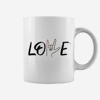 Love Women Valentines Day Love Cursive Heart Design Cute Graphic Coffee Mug - Seseable