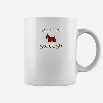 Luck Of The Scottish Tartan Scottie Dog St Patricks Coffee Mug - Seseable