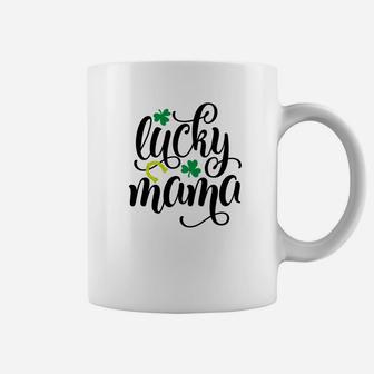 Lucky Mama Clover Shamrock Horseshoe St Patty Coffee Mug - Seseable