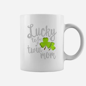 Lucky To Be A Twin Mom St Patricks Day M Coffee Mug - Seseable