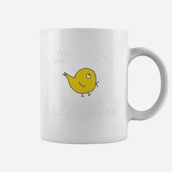 Lustiges Vogel Tassen Mir egal, ich geh schaukeln, Spruch Tee - Seseable