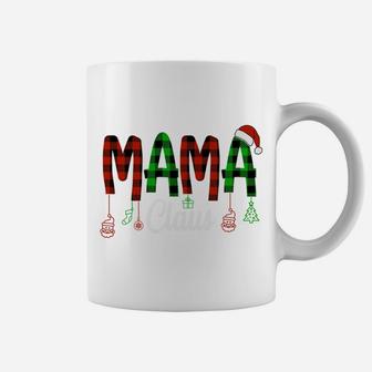 Mama Claus Family Christmas Buffalo Plaid Funny Gift For Mom Coffee Mug - Seseable