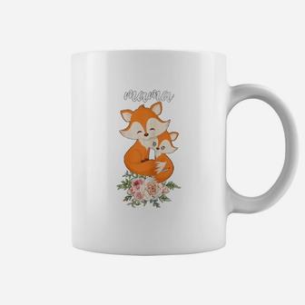 Mama Fox Flower Coffee Mug - Seseable