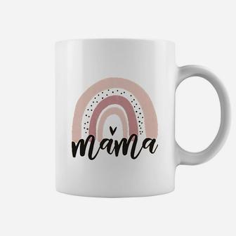 Mama Rainbow Women Funny Letter Heart Graphic Coffee Mug - Seseable
