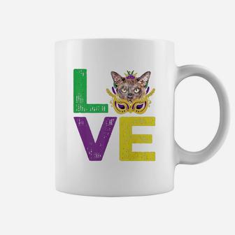 Mardi Gras Fat Tuesday Costume Love Burmese Funny Gift For Cat Lovers Coffee Mug - Seseable