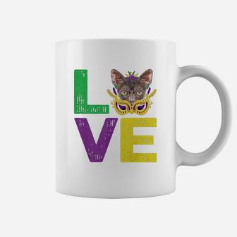 Mardi Gras Fat Tuesday Costume Love Lykoi Funny Gift For Cat Lovers Coffee Mug - Seseable