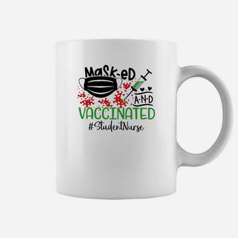 Masked And Vaccinated Student Nurse Coffee Mug - Seseable