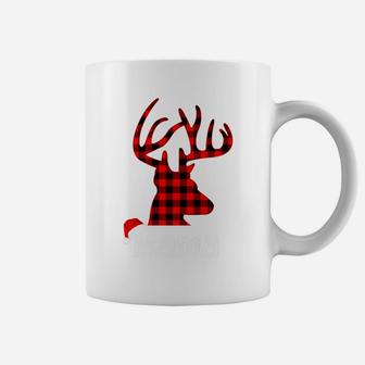 Matching Family Christmas Plaid Reindeer Mama Coffee Mug - Seseable