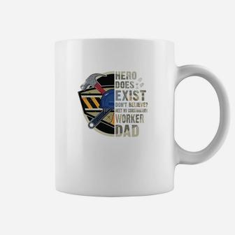 Meet My Construction Worker Dad Jobs Gifts Coffee Mug - Seseable
