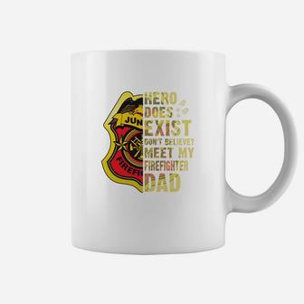 Meet My Junior Firefighter Dad Jobs Gifts Coffee Mug - Seseable