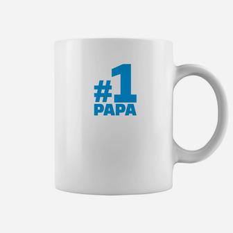 Mens 1 Papa Shirt For Dads Fathers Pops Number 1 Papa Coffee Mug - Seseable