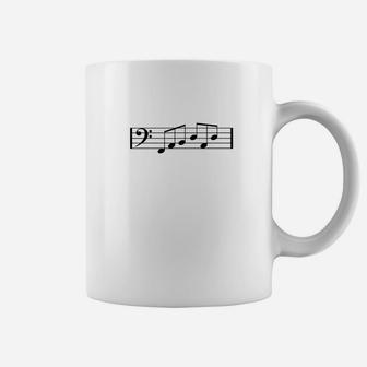 Mens Bass Clef Fab Dad Music Notes Fabulous Fathers Day Coffee Mug - Seseable