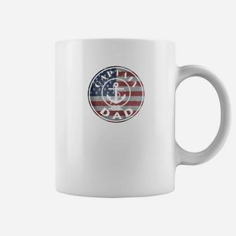 Mens Captain Dad Gift Father Dad Premium Coffee Mug - Seseable