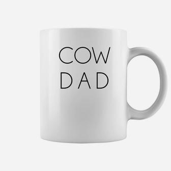 Mens Cow Dad Shirt Farmer Fathers Day Gift By Daddy Duds Premium Coffee Mug - Seseable