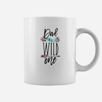 Mens Dad Of A Wild One Shirt Boho 1st Birthday Daddy Family Gift Premium Coffee Mug - Seseable