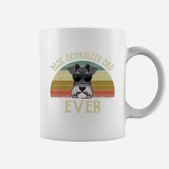 Mens Dog Vintage Best Schnauzer Dad Ever Fathers Day Gifts Coffee Mug - Seseable