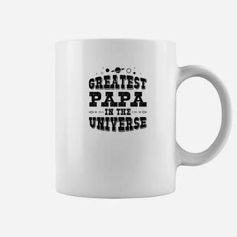 Mens Family Fathers Day Greatest Papa In The Universe Me Coffee Mug - Seseable