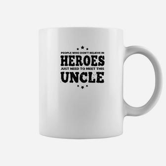 Mens Family Fathers Day Heroes Uncle Men Coffee Mug - Seseable