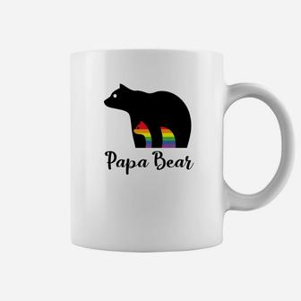 Mens Fathers Day Papa Bear Gift For Father Of Gay Child Coffee Mug - Seseable