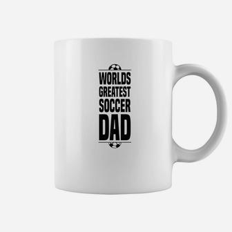 Mens Fathers Day Soccer Dad Worlds Greatest Vintage Coffee Mug - Seseable