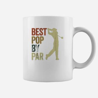 Mens Funny Best Pop By Par Golf Dad Father Coffee Mug - Seseable