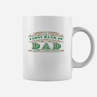 Mens Funny First Bank Of Dad Coffee Mug - Seseable